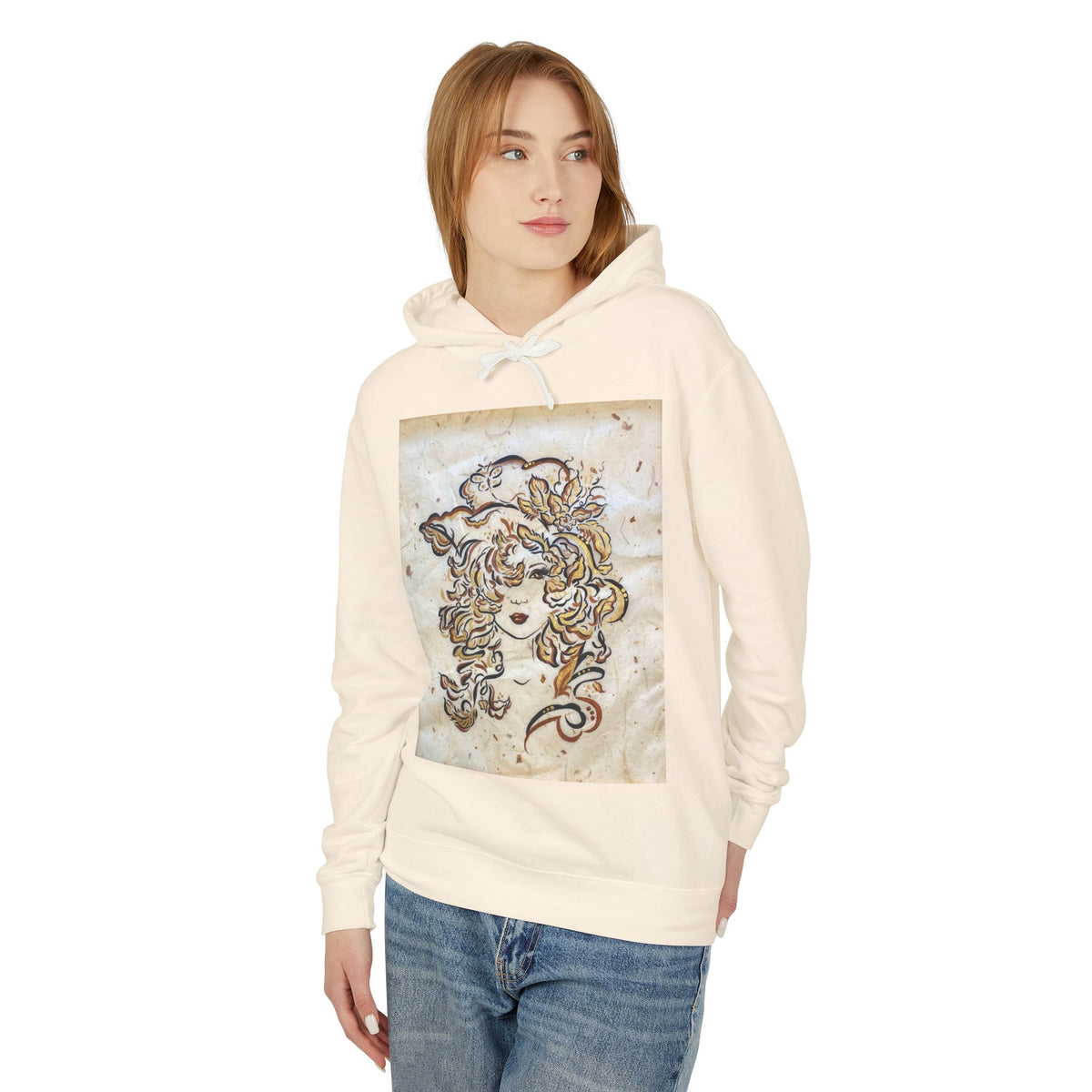 Arabella Full Print Lightweight Hooded Sweatshirt