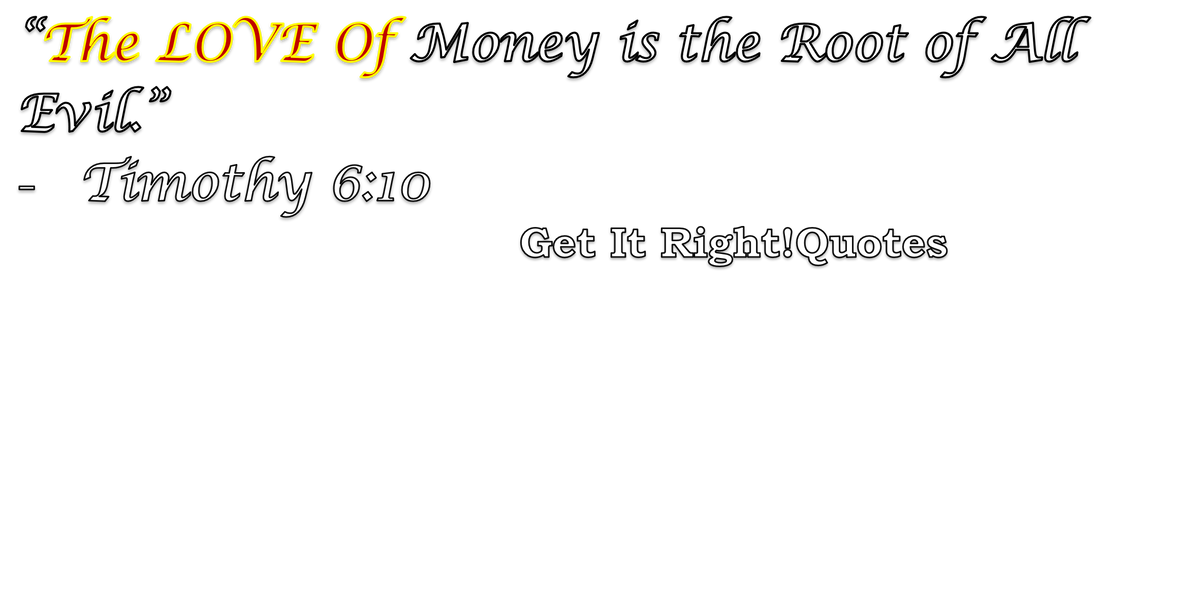 Love of Money