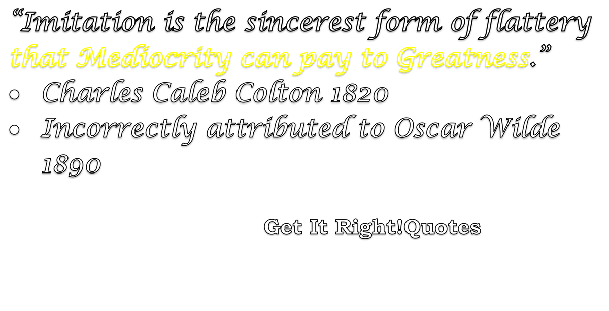 Imitation Flattery Quote