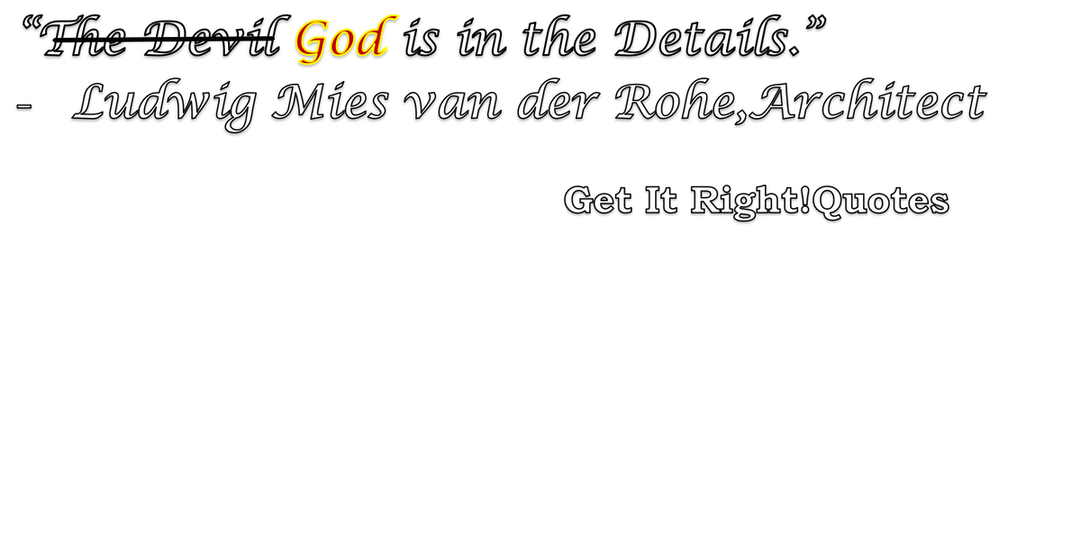 God is in the details T-Shirt
